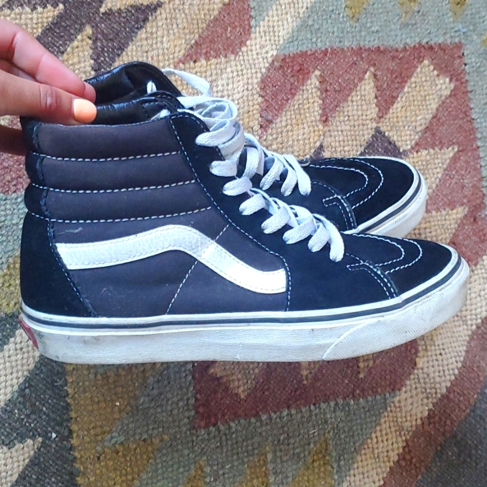 Vans Sk8 Hi Top Black Sneakers Men's size 6 - Picture 2 of 7